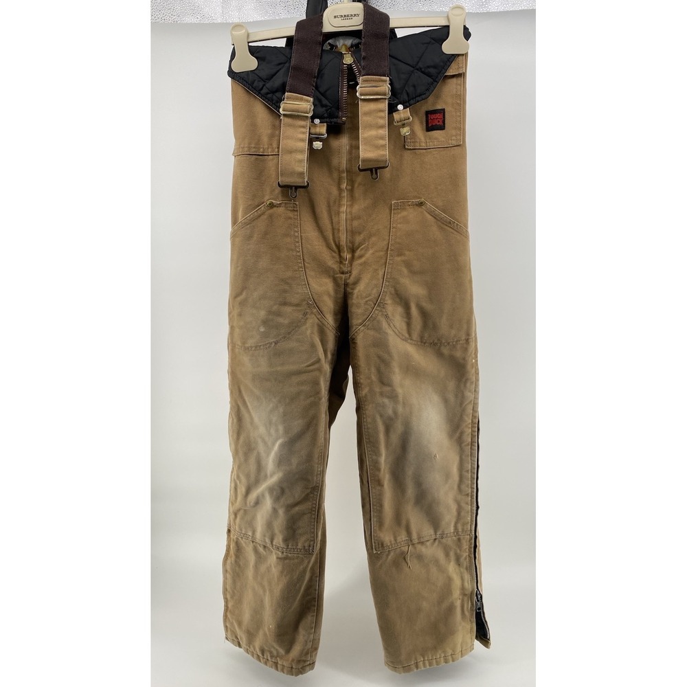 Tough Duck Mens Insulated Overall Bib‎ 100% Canvas Quilted Insulation Medium